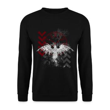 Trash Polka Hard Skull - Unisex Sweatshirt - black - Front - Alina (178cm) & Michal (187cm)