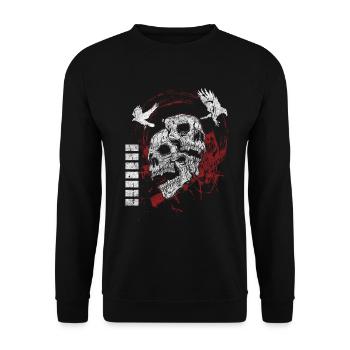 Tattoo Cool Raven Trash - Unisex Sweatshirt - black - Front - Alina (178cm) & Michal (187cm)