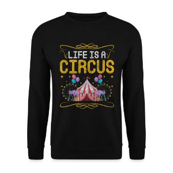 Circus Monkey Monkey Circus - Unisex Sweatshirt - black - Front - Alina (178cm) & Michal (187cm)