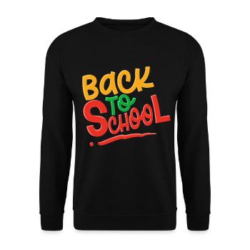 Back To School - Unisex Sweatshirt - black - Front - Alina (178cm) & Michal (187cm)