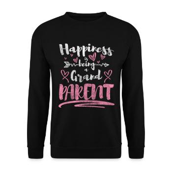 Grandma Offspring Dear Grandmother - Unisex Sweatshirt - black - Front - Alina (178cm) & Michal (187cm)