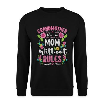 Grandpa Grandchild Love Baby - Unisex Sweatshirt - black - Front - Alina (178cm) & Michal (187cm)