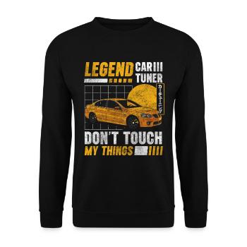 Tuning Motorsport Motor - Unisex Pullover - Schwarz - Vorne - Alina (178cm) & Michal (187cm)