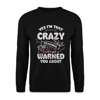 Oma Enkelkind Großfamilie Großmutter - Unisex Pullover - Schwarz - Vorne - Alina (178cm) & Michal (187cm)