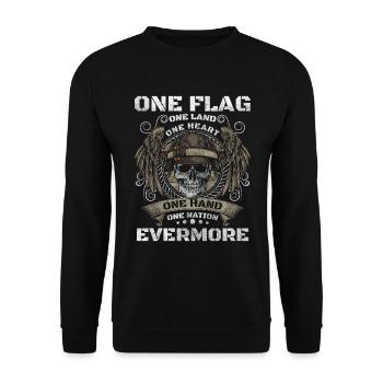 Vereinigte Staaten Stars and Stripes Soldat - Unisex Pullover - Schwarz - Vorne - Alina (178cm) & Michal (187cm)