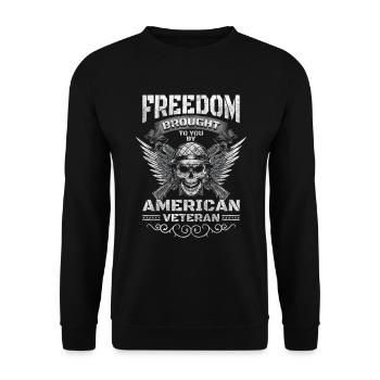Nation de la liberté de l’Amérique - Sweat-shirt Unisexe - noir - Devant - Alina (178cm) & Michal (187cm)