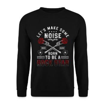 Chanteur de musique rock - Sweat-shirt Unisexe - noir - Devant - Alina (178cm) & Michal (187cm)
