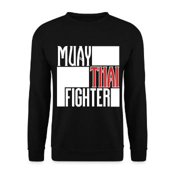 Combattant de Muay Thai - Sweat-shirt Unisexe - noir - Devant - Alina (178cm) & Michal (187cm)
