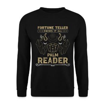Fortune Teller Tarot Destiny - Unisex Sweatshirt - black - Front - Alina (178cm) & Michal (187cm)