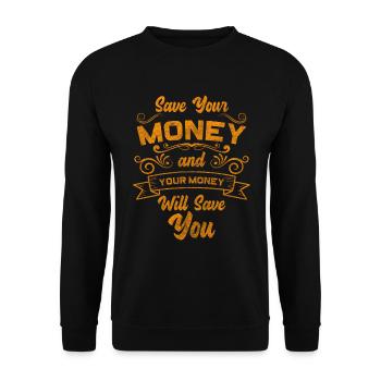 Geld Erfolg Euro Business - Unisex Pullover - Schwarz - Vorne - Alina (178cm) & Michal (187cm)