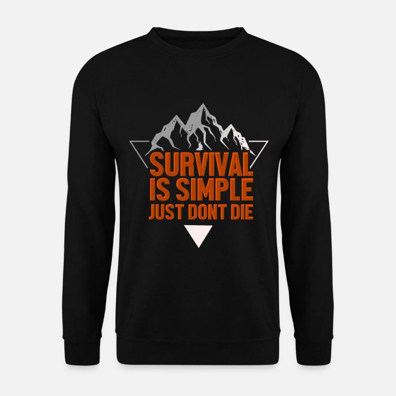 Outdoor Survival Prepper - Unisex Pullover - Schwarz