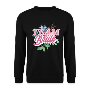 Team Bride Bachelor Party - Unisex Sweatshirt - black - Front - Alina (178cm) & Michal (187cm)