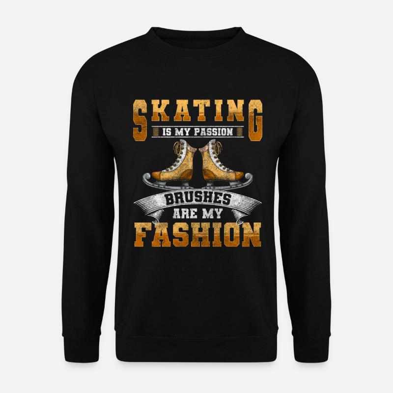 Eislaufen Wintersport - Unisex Pullover - Schwarz