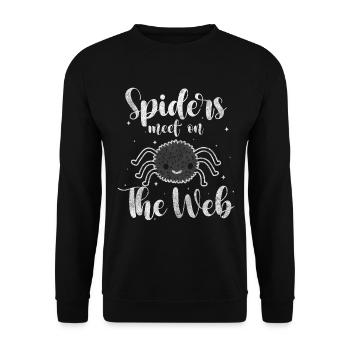 Spider Hunter Terrarium - Unisex Sweatshirt - black - Front - Alina (178cm) & Michal (187cm)