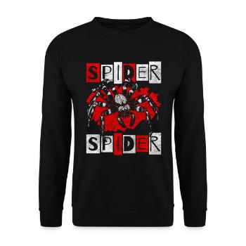 Spider's Web Prey Insect - Unisex Sweatshirt - black - Front - Alina (178cm) & Michal (187cm)