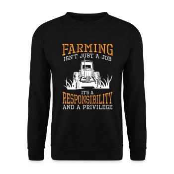Bauer Farmer Protest - Unisex Sweatshirt - black - Front - Alina (178cm) & Michal (187cm)