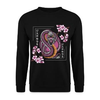 Orient Orientalisch Legenden Zeitreise - Unisex Pullover - Schwarz - Vorne - Alina (178cm) & Michal (187cm)