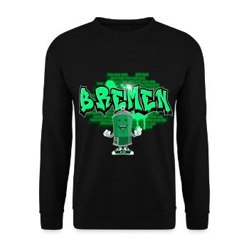 Brême Graffiti - Sweat-shirt Unisexe - noir - Devant - Alina (178cm) & Michal (187cm)