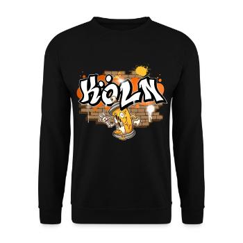 Cologne Graffiti - Sweat-shirt Unisexe - noir - Devant - Alina (178cm) & Michal (187cm)
