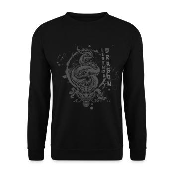 Culture Dragon Japan Koi - Unisex Sweatshirt - black - Front - Alina (178cm) & Michal (187cm)