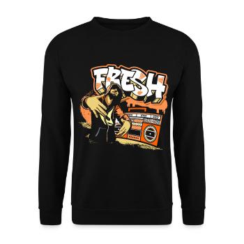 Urban Spray Can Breakdance Streetstyle - Sweat-shirt Unisexe - noir - Devant - Alina (178cm) & Michal (187cm)
