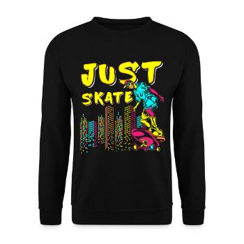 Street Art Sprayer Breakdance Painting - Unisex Sweatshirt - black - Front - Alina (178cm) & Michal (187cm)
