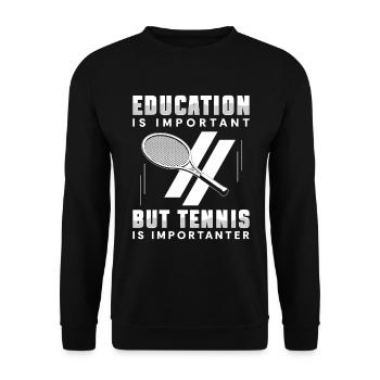 Tennis Match Turnier - Unisex Pullover - Schwarz - Vorne - Alina (178cm) & Michal (187cm)