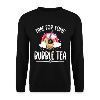 Boba Niedlich Kugeln - Unisex Pullover - Schwarz - Vorne - Alina (178cm) & Michal (187cm)