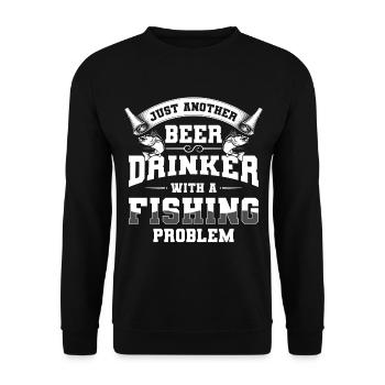 Pêche au brochet - Sweat-shirt Unisexe - noir - Devant - Alina (178cm) & Michal (187cm)
