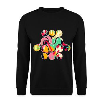 Kaleidoscope of Colors: A Geometric Symphony - Unisex Sweatshirt - black - Front - Alina (178cm) & Michal (187cm)