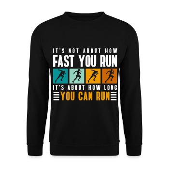 Marathonläufer Sprinter - Unisex Pullover - Schwarz - Vorne - Alina (178cm) & Michal (187cm)