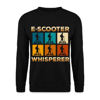 E-Scooter Scooter Driver Speedster - Unisex Sweatshirt - black - Front - Alina (178cm) & Michal (187cm)