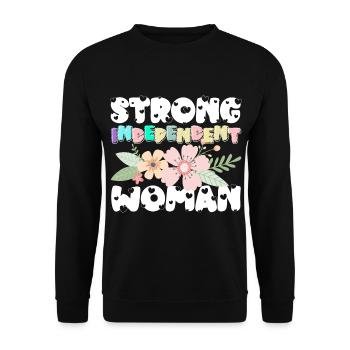 Frauentag Feminismus Frauenrechte Girlpower - Unisex Pullover - Schwarz - Vorne - Alina (178cm) & Michal (187cm)