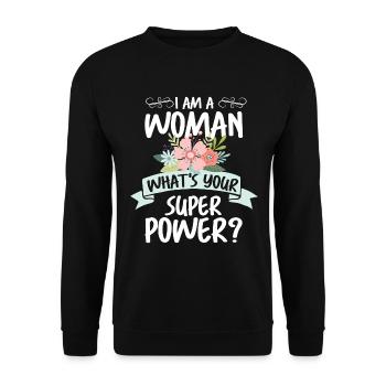 Célébration féministe des femmes - Sweat-shirt Unisexe - noir - Devant - Alina (178cm) & Michal (187cm)