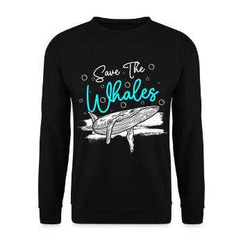Wale Taucher - Unisex Pullover - Schwarz - Vorne - Alina (178cm) & Michal (187cm)