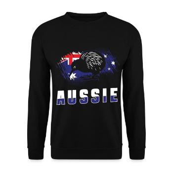 Australia Flag Animals - Unisex Sweatshirt - black - Front - Alina (178cm) & Michal (187cm)