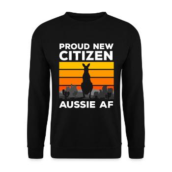 Flag Sydney - Unisex Sweatshirt - black - Front - Alina (178cm) & Michal (187cm)