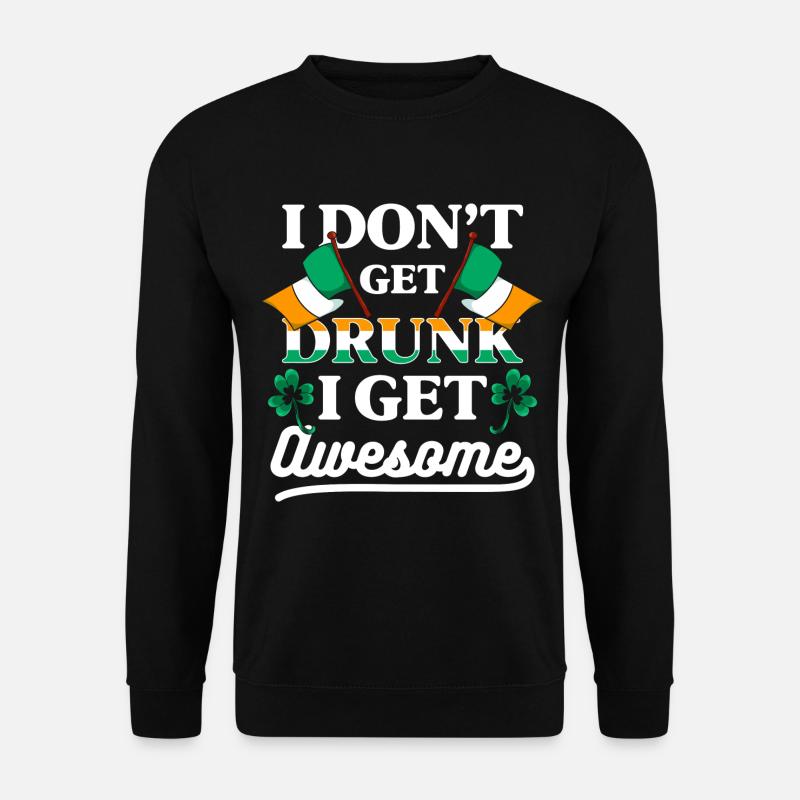 Ireland Pub Lucky Flag - Unisex Sweatshirt - black