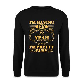 Gin Party Drink Birthday - Unisex Sweatshirt - black - Front - Alina (178cm) & Michal (187cm)
