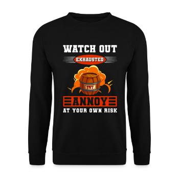 Pyro Highlight Stadium - Unisex Sweatshirt - black - Front - Alina (178cm) & Michal (187cm)