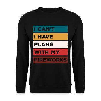 Feuerwerk Pyrotechniker Raketen Fankurve - Unisex Pullover - Schwarz - Vorne - Alina (178cm) & Michal (187cm)
