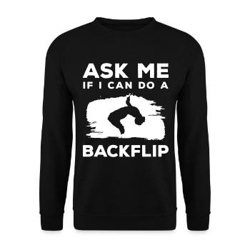 Parkour Race Obstacle Course Obstacle Course - Unisex Sweatshirt - black - Front - Alina (178cm) & Michal (187cm)