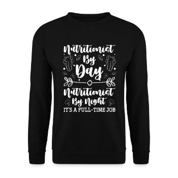 Nutrition Santé Job - Sweat-shirt Unisexe - noir - Devant - Alina (178cm) & Michal (187cm)