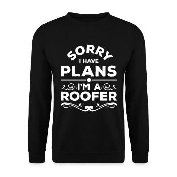 Carpenter Profession House - Unisex Sweatshirt - black - Front - Alina (178cm) & Michal (187cm)