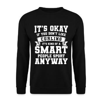 Curler Winter Player Snow - Unisex Sweatshirt - black - Front - Alina (178cm) & Michal (187cm)