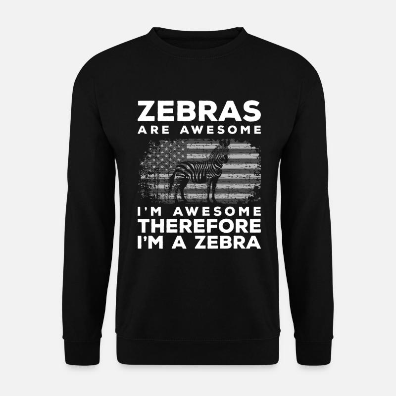 Zebra Stripe Wilderness Fourrure Grevyzebra - Sweat-shirt Unisexe - noir