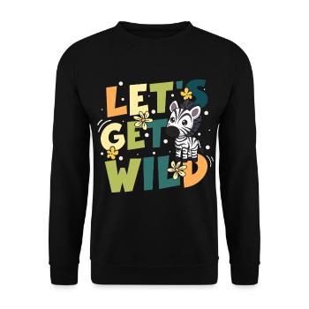Zebrastreifen Afrika Tierschützer - Unisex Pullover - Schwarz - Vorne - Alina (178cm) & Michal (187cm)
