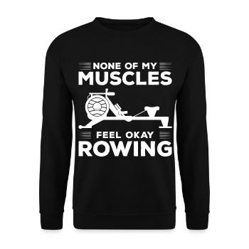 Rowing, Training, Water Sports - Unisex Sweatshirt - black - Front - Alina (178cm) & Michal (187cm)