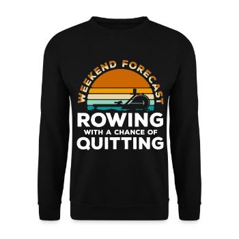 rowing machine weight training rowing resistance - Unisex Sweatshirt - black - Front - Alina (178cm) & Michal (187cm)