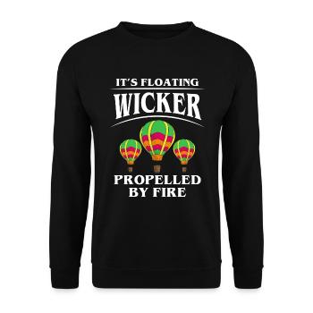 Heißluftballon Fliegen Flamme Freizeit - Unisex Pullover - Schwarz - Vorne - Alina (178cm) & Michal (187cm)